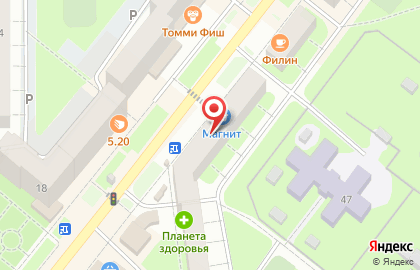 Сеть продуктовых магазинов в Перми на карте