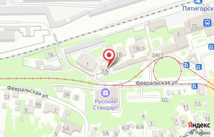 Супермаркет 1/2 копейки на Февральской улице на карте