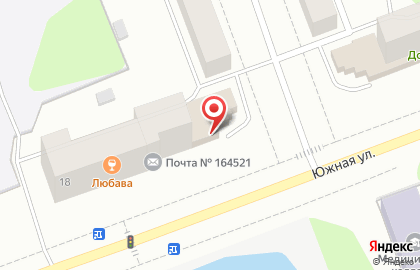 Продовольственный магазин Любава в Северодвинске на карте