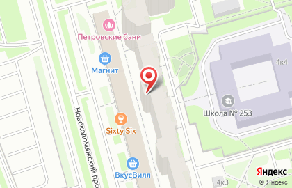 Торговая компания Абрис на Новоколомяжском проспекте на карте