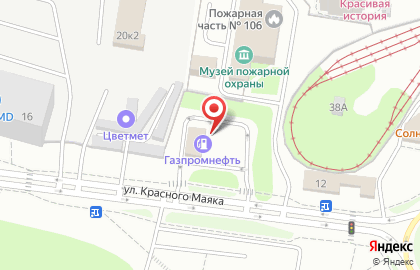 Автомойка Газпромнефть на улице Красного Маяка на карте