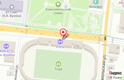 Футбольный клуб Елец на карте