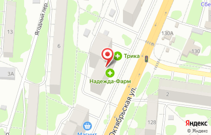 Светлое и темное на Октябрьской улице на карте