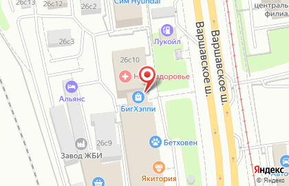 Банкомат Авангард на Варшавском шоссе, 26 стр 10 на карте