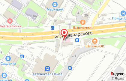 Аптека 58 плюс в Пензе на карте