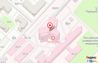 Главный клинический госпиталь МВД России на Октябрьском поле на карте