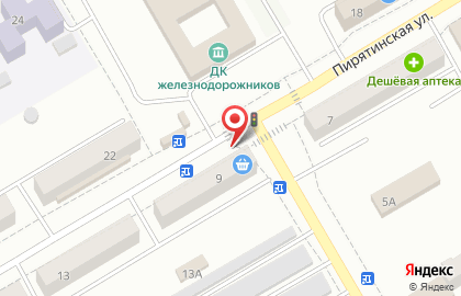 Магазин Абаканские полуфабрикаты на Пирятинской улице на карте