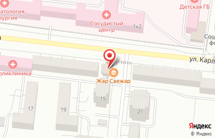 За рулём на улице Гагарина на карте