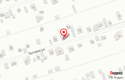 Продуктовый магазин на Луговой улице на карте