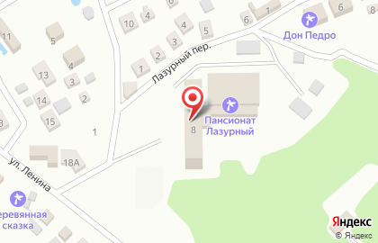Санаторий Лазурный в Лазурном переулке на карте