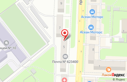 Служба экспресс-доставки EMS Почта России на проспекте Победы на карте