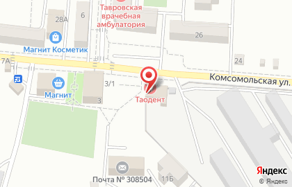 Клиника Таодент на Комсомольской на карте