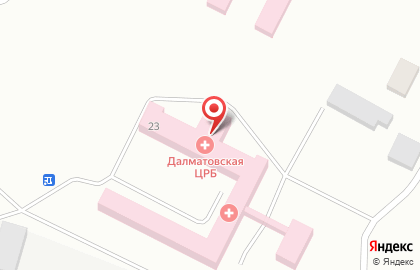 Далматовская центральная районная больница на улице Словцова на карте