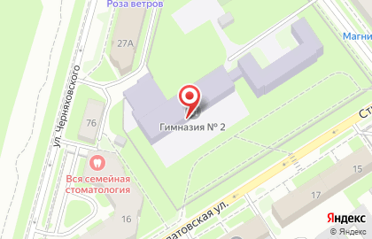 Гимназия №2 на Новолучанской улице на карте