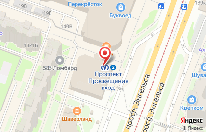 Банкомат ВТБ на проспекте Энгельса, 140 на карте