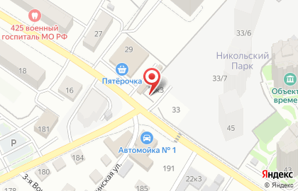 Продовольственный магазин в Октябрьском районе на карте