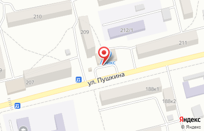 Продуктовый супермаркет Аникс на улице Александра Пушкина на карте