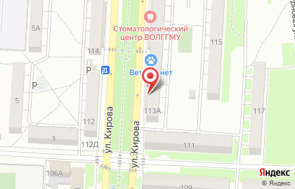 Супермаркет Магнит у дома в Кировском районе на карте