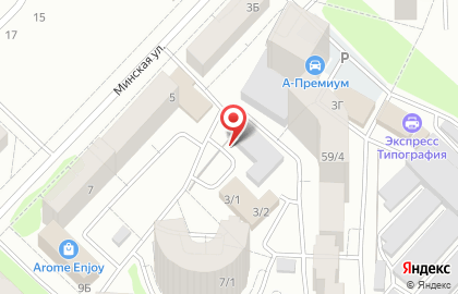 Автостоянка Сова на Минской улице на карте