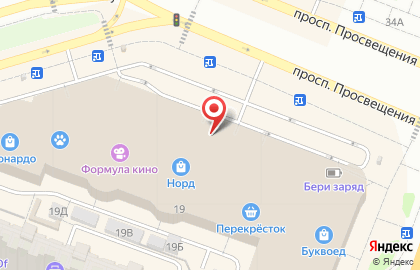 Магазин свежего мяса на проспекте Просвещения на карте