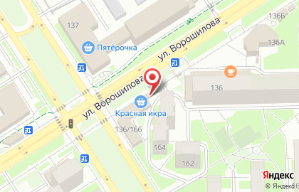 Магазин замороженных полуфабрикатов Элика на улице Ворошилова на карте