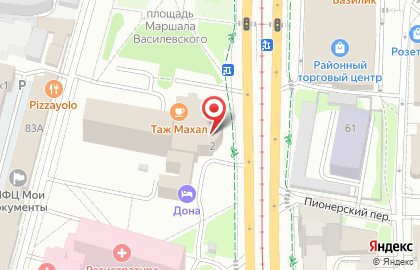 Кофейня Кофеман на площади Маршала Василевского на карте