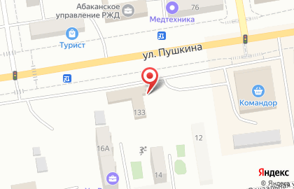 Физкультурно-спортивный комплекс Локомотив на улице Пушкина на карте