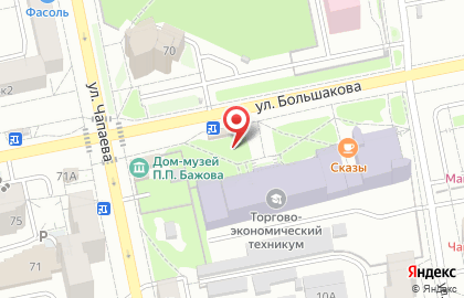 Продуктовый магазин в Екатеринбурге на карте