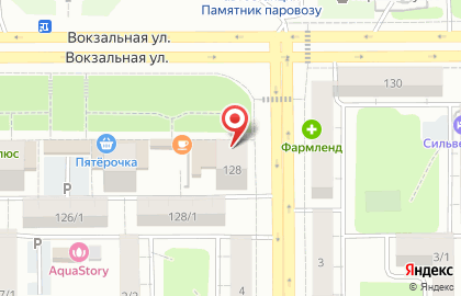 Магазин фруктов и овощей на Вокзальной улице на карте