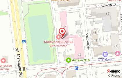 Кардиологический диспансер в Омске на карте