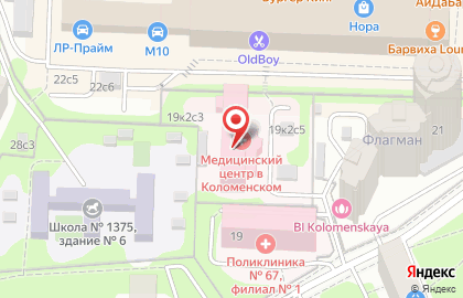 Мцк ЗАО Медицинский Центр в Коломенском на карте