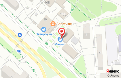 Супермаркет Магнит у дома на Корабельной улице в Нижнекамске на карте