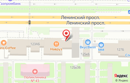 Терминал Банк Санкт-Петербург на Ленинском проспекте на карте