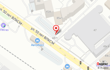 Автостоянка в Тюмени на карте