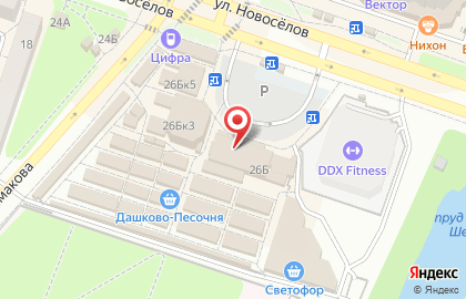 Банкомат Уралсиб на улице Новосёлов, 26б на карте