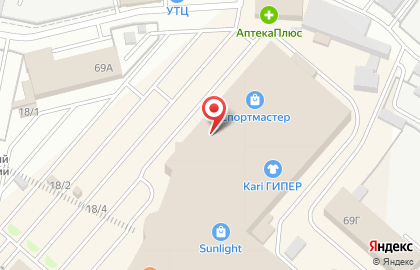 Магазин постоянных распродаж Галамарт в Советском районе на карте