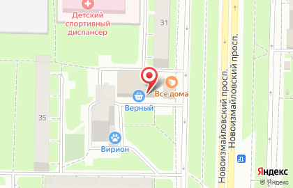 Магазин печатной продукции и игрушек на Новоизмайловском проспекте на карте