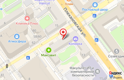 Зоомагазин Нора в Воронеже на карте