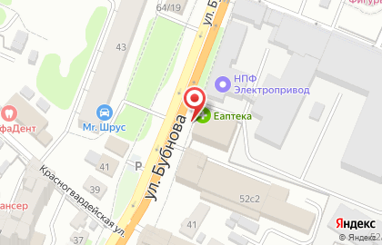 Аптечный пункт Еаптека на улице Бубнова на карте