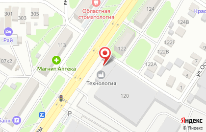 Сервисное предприятие Технология в Центральном районе на карте