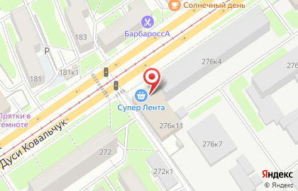 Супермаркет Лента в Новосибирске на карте
