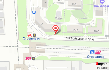 Парикмахерская # 1 в 1-м Войковском проезде на карте