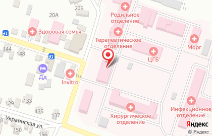 Центральная городская больница в Садовом переулке на карте