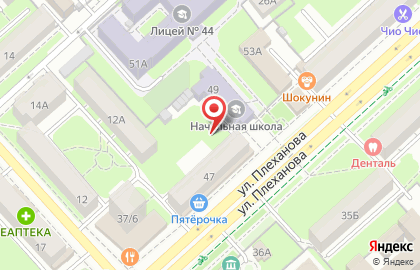 Пятерочка на улице Плеханова на карте