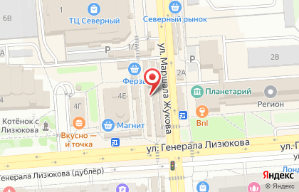 Киоск по продаже цветов на улице Генерала Лизюкова на карте