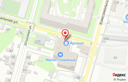 Магазин фастфудной продукции на Арсенальной улице на карте
