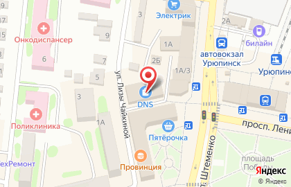 Супермаркет цифровой и бытовой техники DNS на улице Лизы Чайкиной на карте