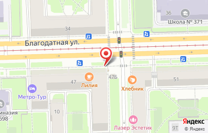 Магазин Союзпечать на Благодатной улице на карте