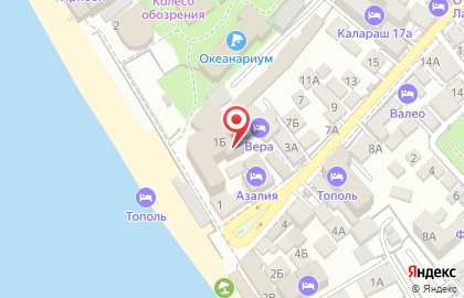 Кафе Тополь в Лазаревском районе на карте