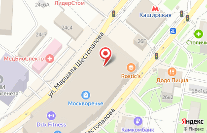Магазин нижнего белья MilaVitsa в Москворечье-Сабурово на карте